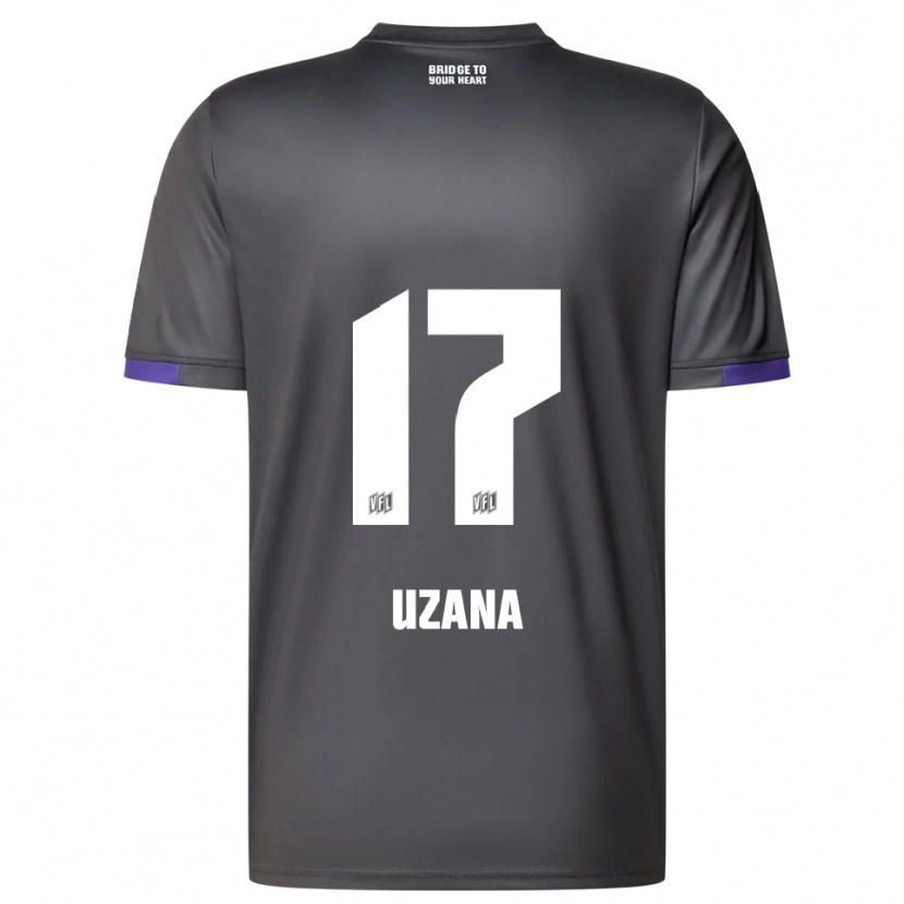 Danxen Heren Sebastian Uzana #17 Grijs Paars Uitshirt Uittenue 2025/26 T-Shirt