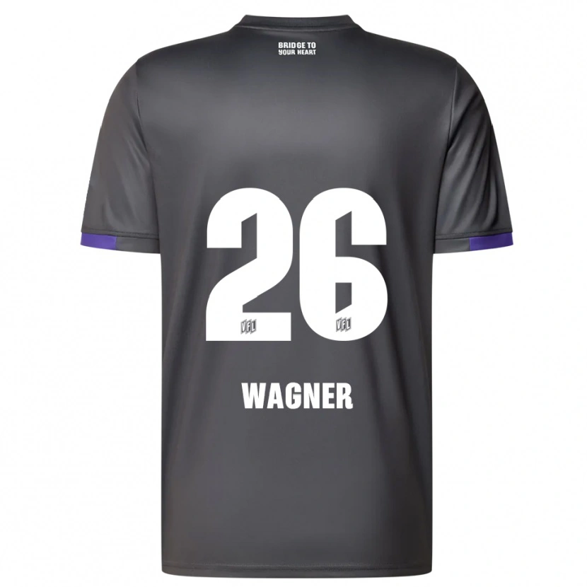 Danxen Heren Fridolin Wagner #26 Grijs Paars Uitshirt Uittenue 2025/26 T-Shirt