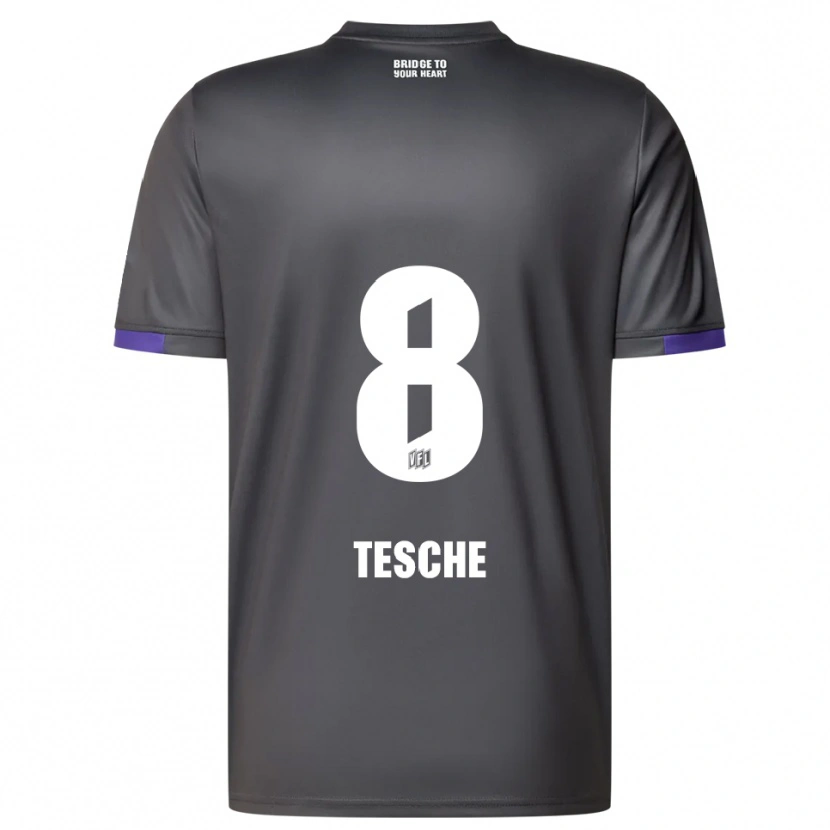 Danxen Heren Robert Tesche #8 Grijs Paars Uitshirt Uittenue 2025/26 T-Shirt