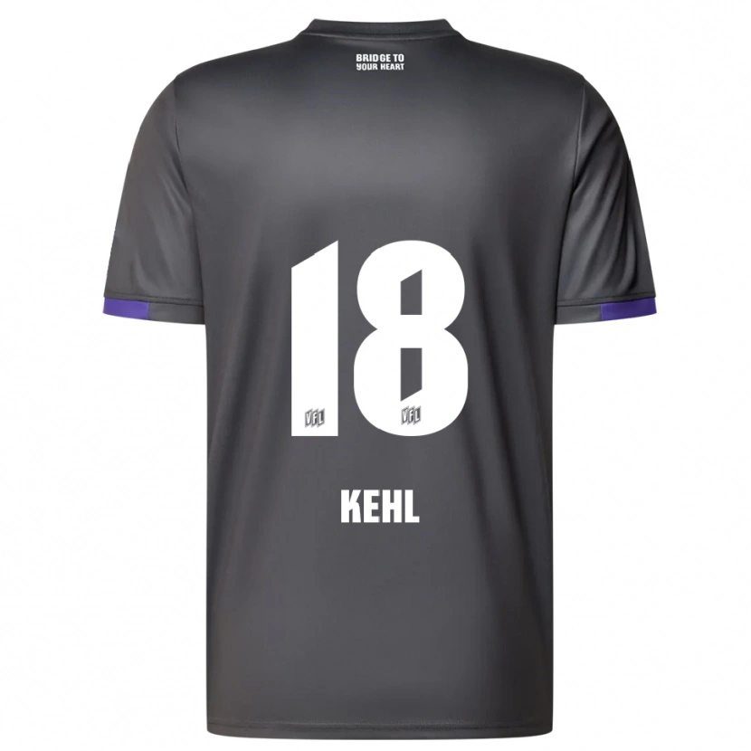 Danxen Heren Lars Kehl #18 Grijs Paars Uitshirt Uittenue 2025/26 T-Shirt