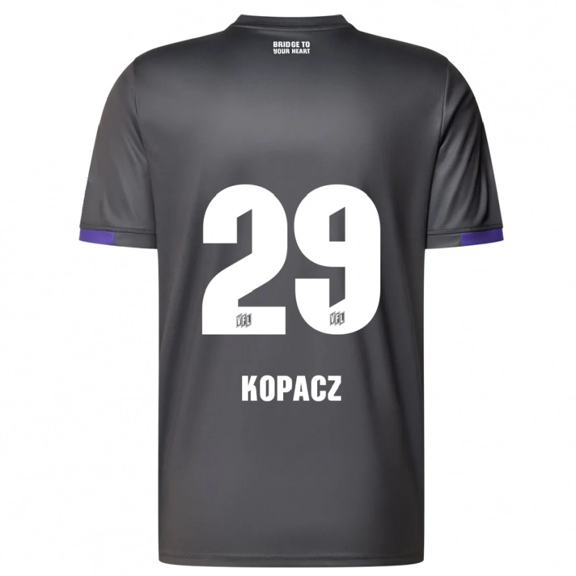 Danxen Heren David Kopacz #29 Grijs Paars Uitshirt Uittenue 2025/26 T-Shirt