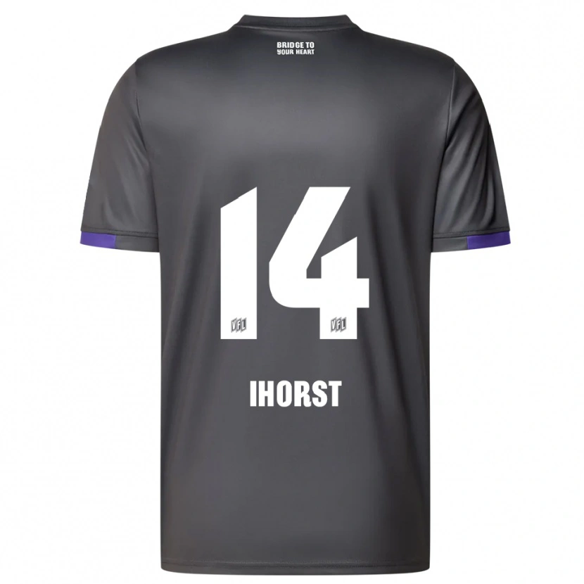 Danxen Heren Luc Ihorst #14 Grijs Paars Uitshirt Uittenue 2025/26 T-Shirt