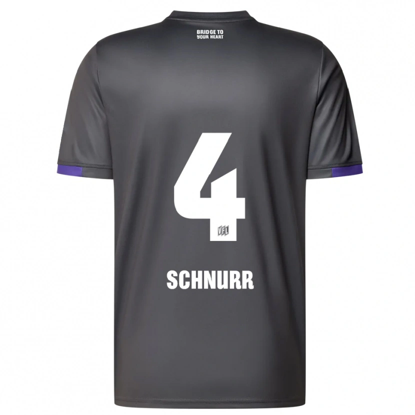 Danxen Heren Maxim Schnurr #4 Grijs Paars Uitshirt Uittenue 2025/26 T-Shirt