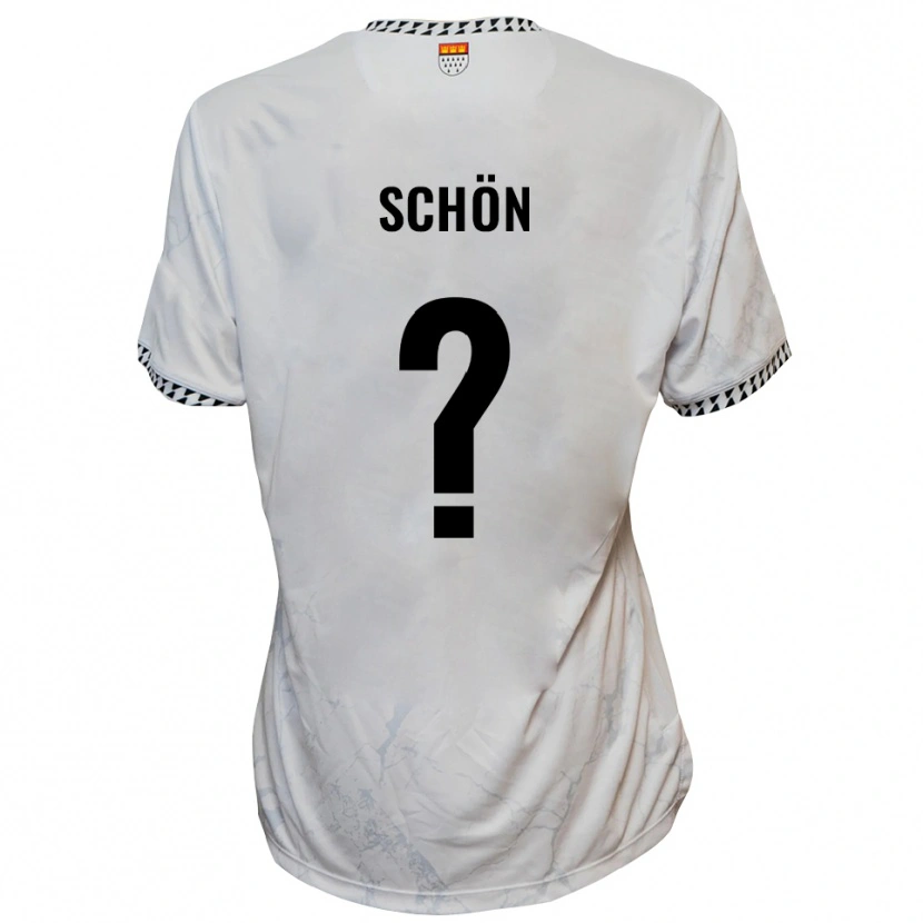 Danxen Heren Ines Schön #0 Wit Zwart Uitshirt Uittenue 2025/26 T-Shirt