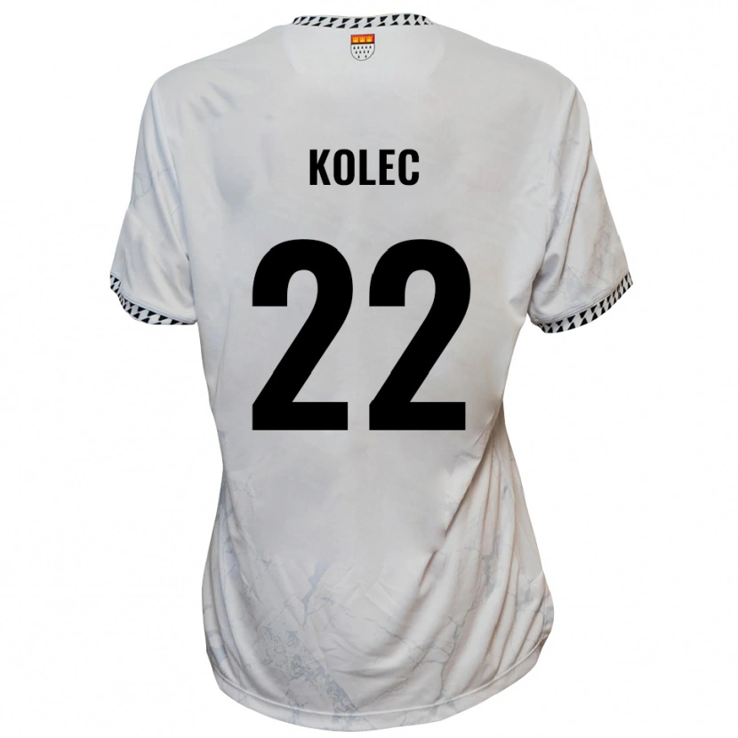 Danxen Heren Paul Kolec #22 Wit Zwart Uitshirt Uittenue 2025/26 T-Shirt