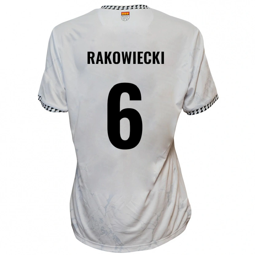Danxen Heren Keny Rakowiecki #6 Wit Zwart Uitshirt Uittenue 2025/26 T-Shirt