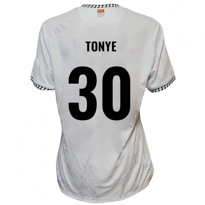 Danxen Heren Yannick Tonye #30 Wit Zwart Uitshirt Uittenue 2025/26 T-Shirt