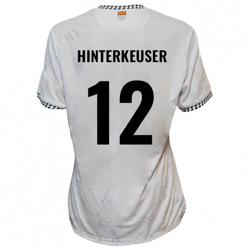 Danxen Heren Thomas Hinterkeuser #12 Wit Zwart Uitshirt Uittenue 2025/26 T-Shirt