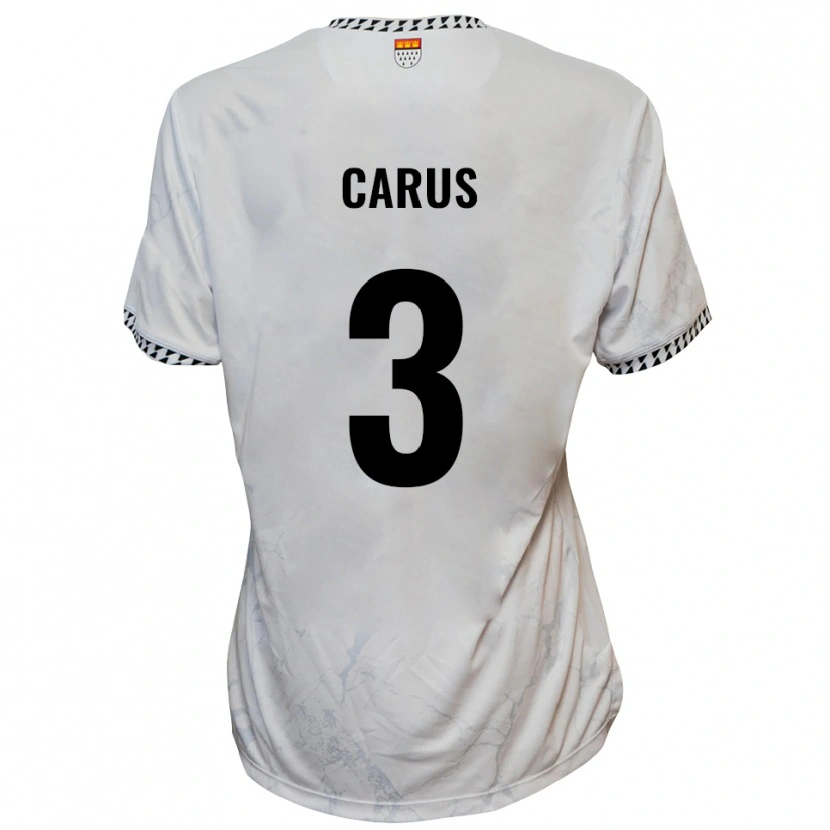 Danxen Heren Vincent Carus #3 Wit Zwart Uitshirt Uittenue 2025/26 T-Shirt