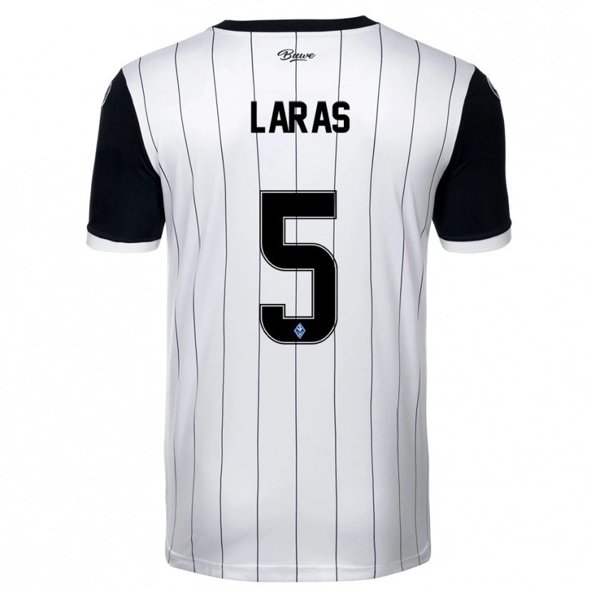Danxen Heren Noah Laras #5 Wit Zwart Uitshirt Uittenue 2025/26 T-Shirt