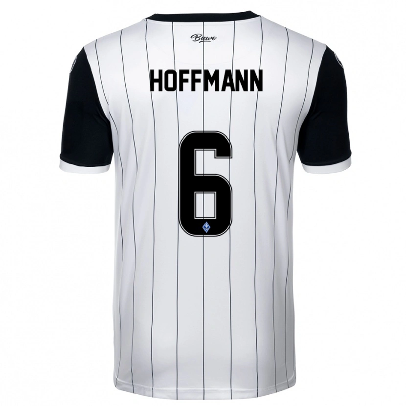 Danxen Heren Niklas Hoffmann #6 Wit Zwart Uitshirt Uittenue 2025/26 T-Shirt
