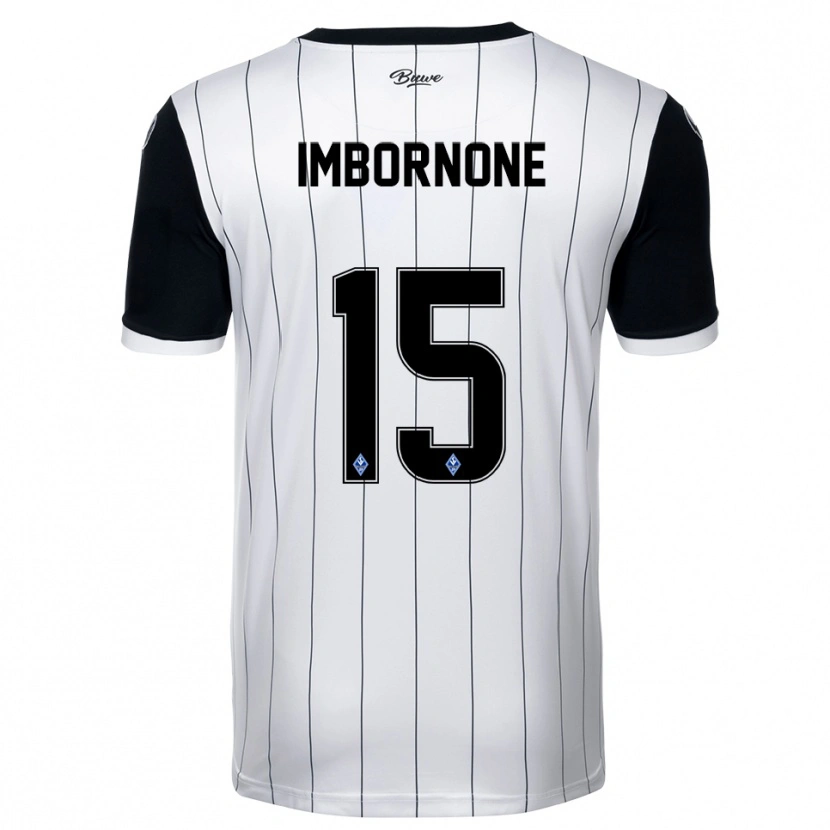 Danxen Heren Fabio Imbornone #15 Wit Zwart Uitshirt Uittenue 2025/26 T-Shirt