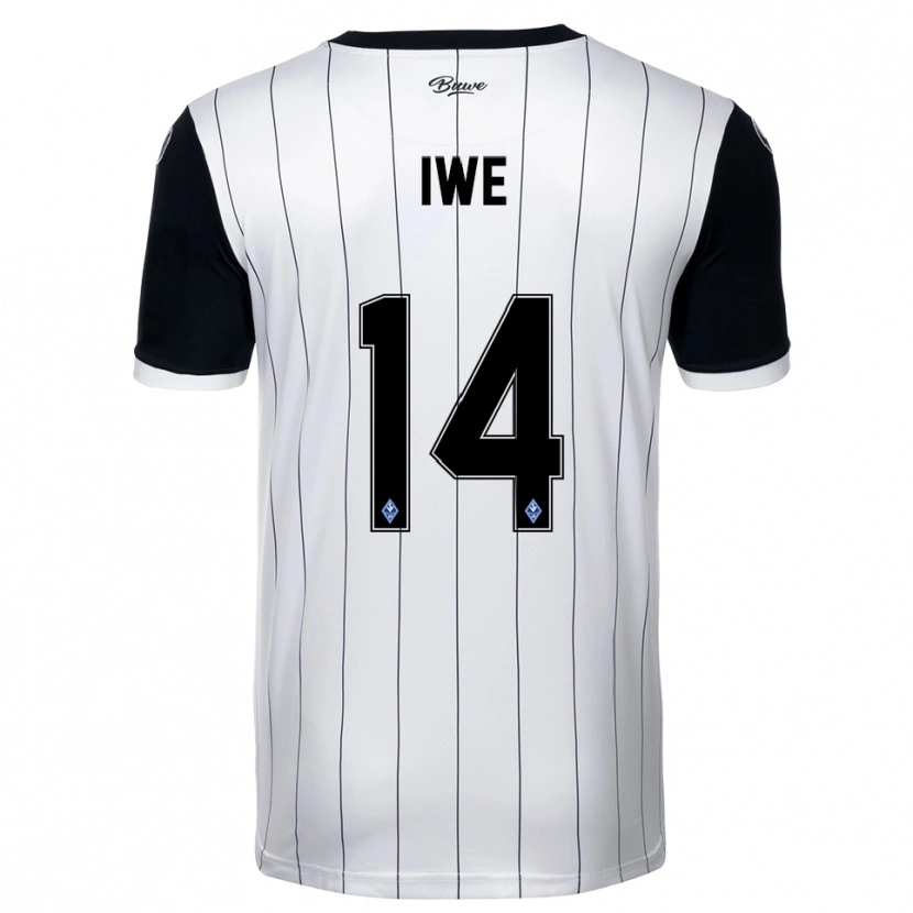 Danxen Heren Emmanuel Iwe #14 Wit Zwart Uitshirt Uittenue 2025/26 T-Shirt