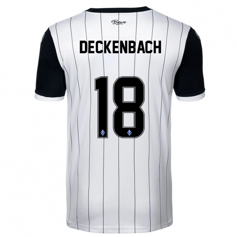 Danxen Heren Elias Deckenbach #18 Wit Zwart Uitshirt Uittenue 2025/26 T-Shirt