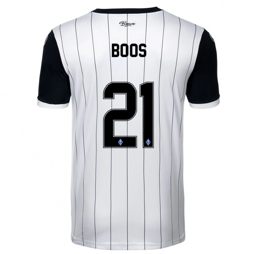 Danxen Heren Noah Boos #21 Wit Zwart Uitshirt Uittenue 2025/26 T-Shirt