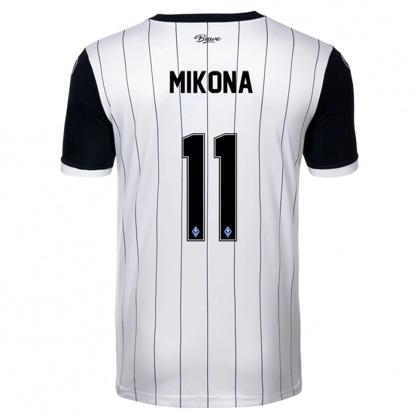 Danxen Heren Lenny Mikona #11 Wit Zwart Uitshirt Uittenue 2025/26 T-Shirt