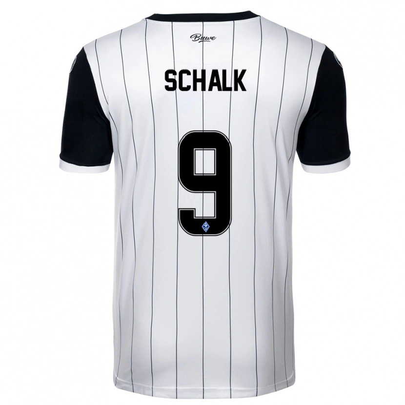 Danxen Heren Elias Schalk #9 Wit Zwart Uitshirt Uittenue 2025/26 T-Shirt