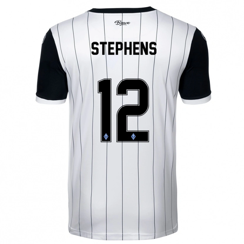 Danxen Heren Kaden Stephens #12 Wit Zwart Uitshirt Uittenue 2025/26 T-Shirt