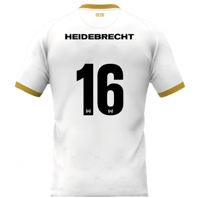 Danxen Heren Elias Heidebrecht #16 Wit Goud Uitshirt Uittenue 2025/26 T-Shirt