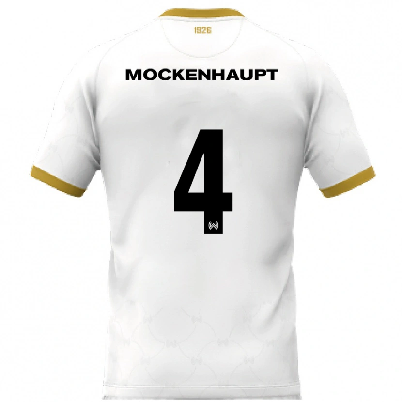 Danxen Heren Sascha Mockenhaupt #4 Wit Goud Uitshirt Uittenue 2025/26 T-Shirt