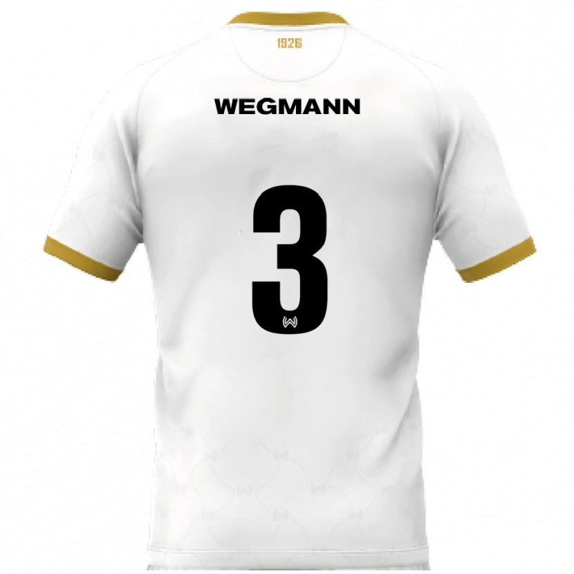 Danxen Heren Marius Wegmann #3 Wit Goud Uitshirt Uittenue 2025/26 T-Shirt