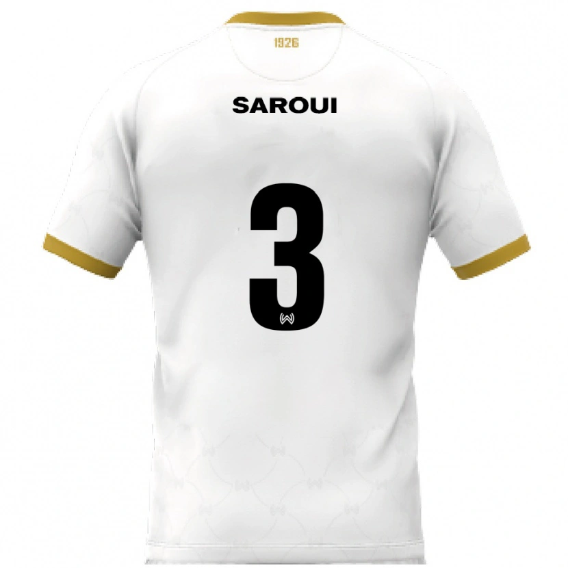 Danxen Heren Amin Saroui #3 Wit Goud Uitshirt Uittenue 2025/26 T-Shirt
