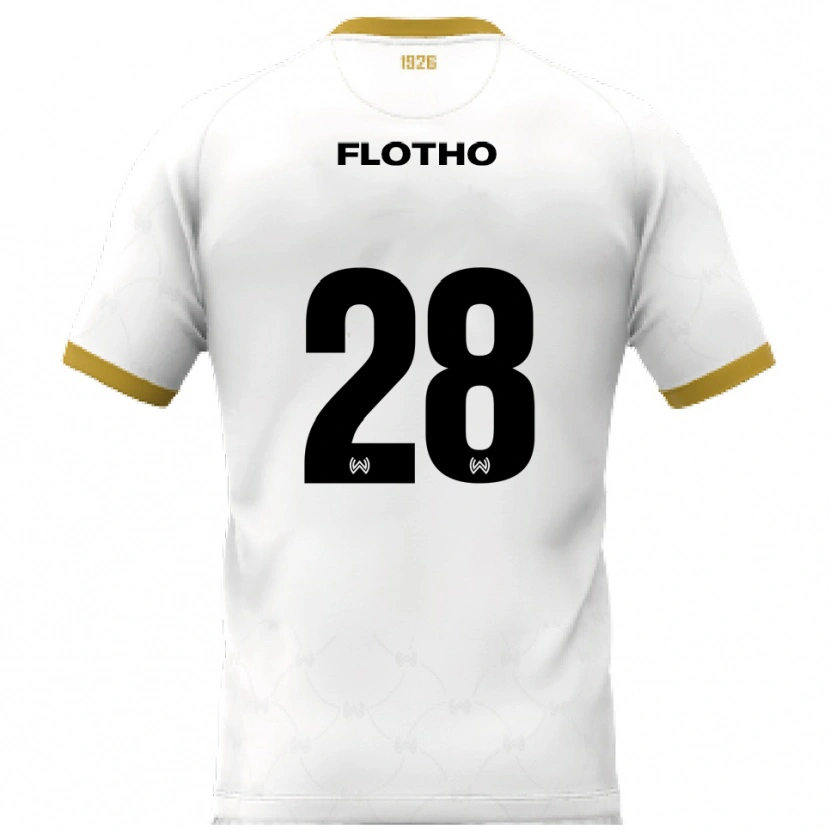 Danxen Heren Moritz Flotho #28 Wit Goud Uitshirt Uittenue 2025/26 T-Shirt