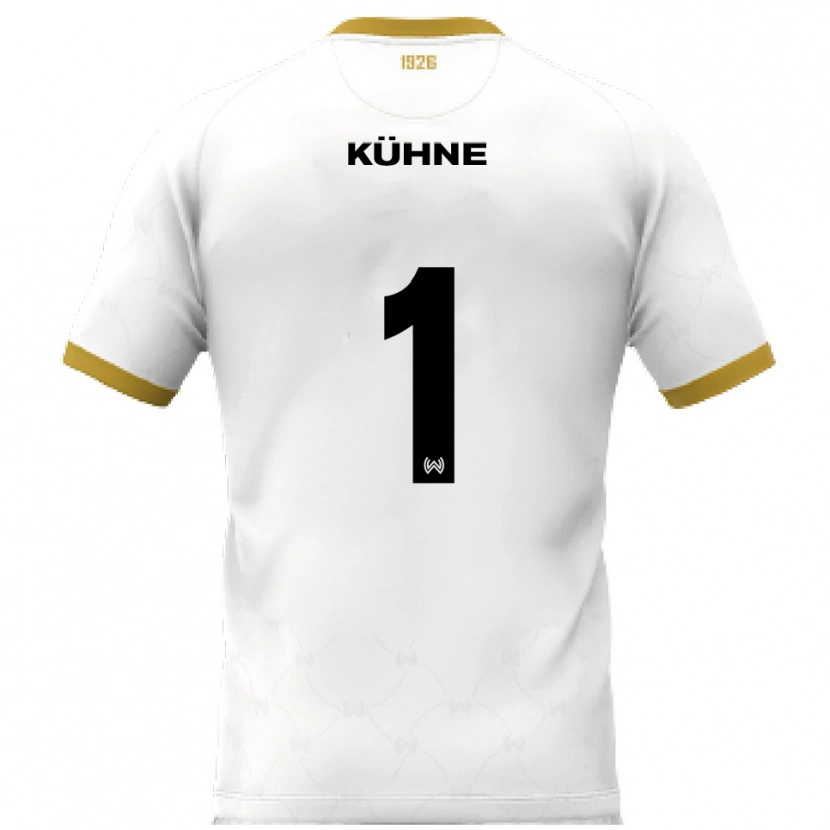 Danxen Heren Lars Kühne #1 Wit Goud Uitshirt Uittenue 2025/26 T-Shirt