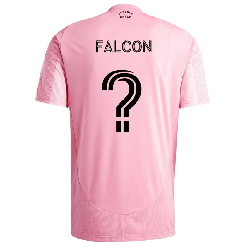 Danxen Kinderen Maximiliano Falcón #0 Roze Zwart Thuisshirt Thuistenue 2025/26 T-Shirt