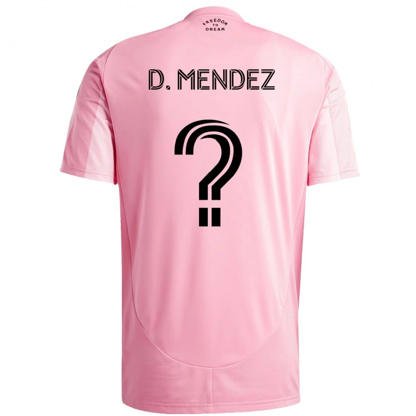 Danxen Kinderen Dylan Mendez #0 Roze Zwart Thuisshirt Thuistenue 2025/26 T-Shirt