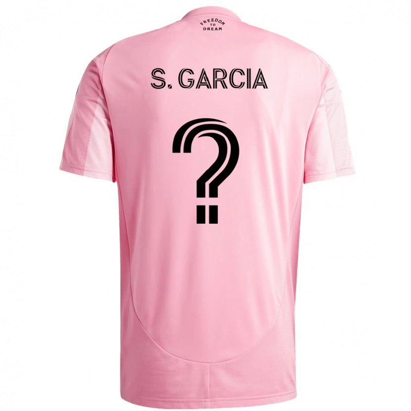 Danxen Kinderen Santiago Garcia #0 Roze Zwart Thuisshirt Thuistenue 2025/26 T-Shirt