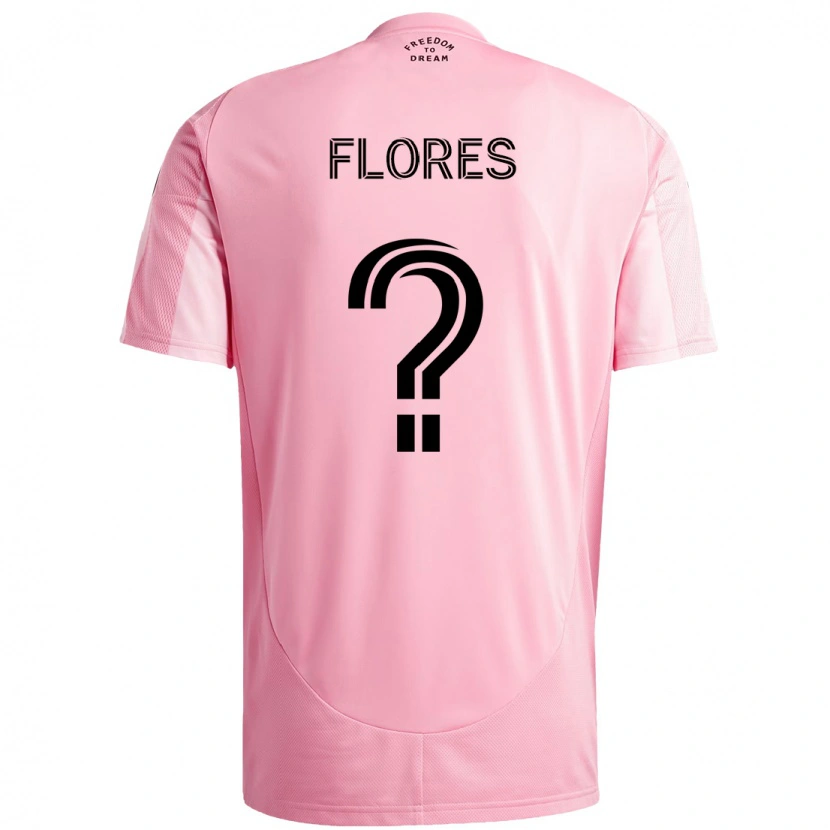 Danxen Kinderen Alejandro Flores #0 Roze Zwart Thuisshirt Thuistenue 2025/26 T-Shirt