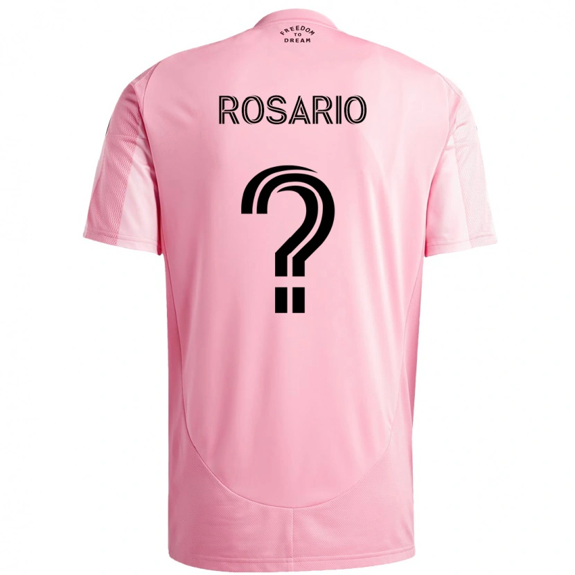 Danxen Kinderen Adrian Rosario #0 Roze Zwart Thuisshirt Thuistenue 2025/26 T-Shirt