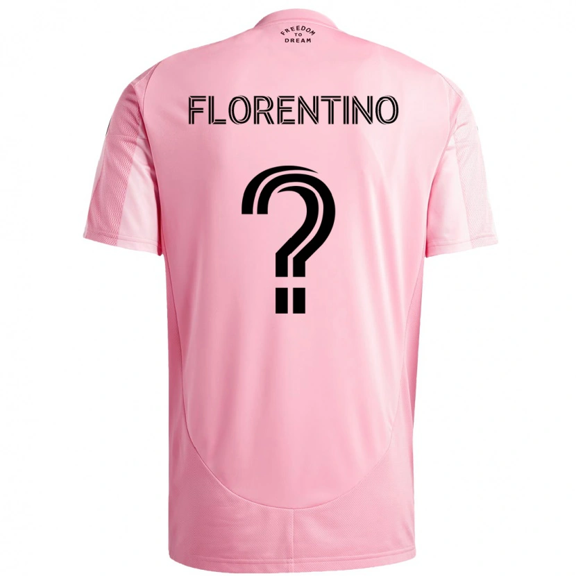 Danxen Kinderen Gabriel Florentino #0 Roze Zwart Thuisshirt Thuistenue 2025/26 T-Shirt