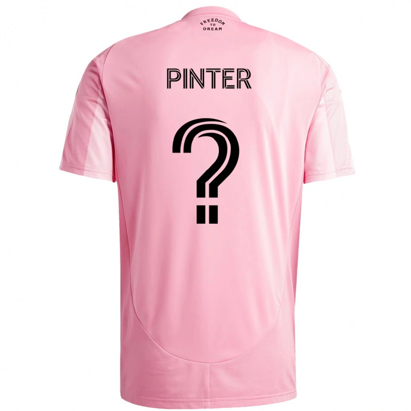 Danxen Kinderen Dániel Pintér #0 Roze Zwart Thuisshirt Thuistenue 2025/26 T-Shirt