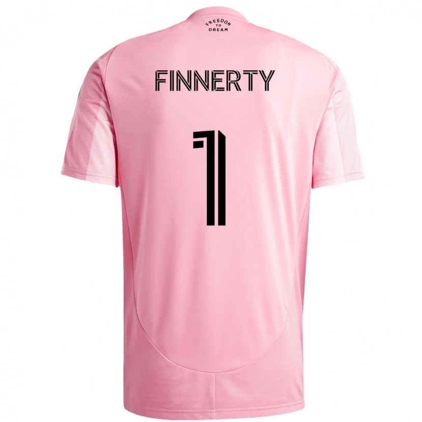 Danxen Kinderen Owen Finnerty #1 Roze Zwart Thuisshirt Thuistenue 2025/26 T-Shirt
