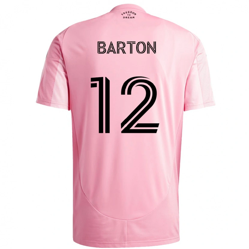 Danxen Kinderen Tye Barton #12 Roze Zwart Thuisshirt Thuistenue 2025/26 T-Shirt
