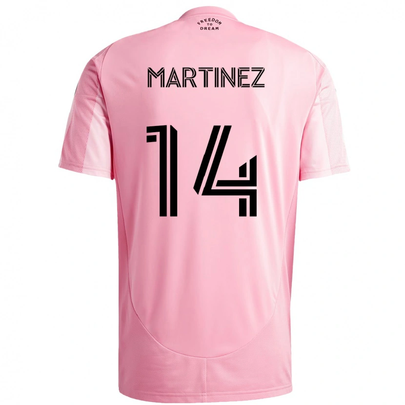 Danxen Kinderen David Martínez #14 Roze Zwart Thuisshirt Thuistenue 2025/26 T-Shirt