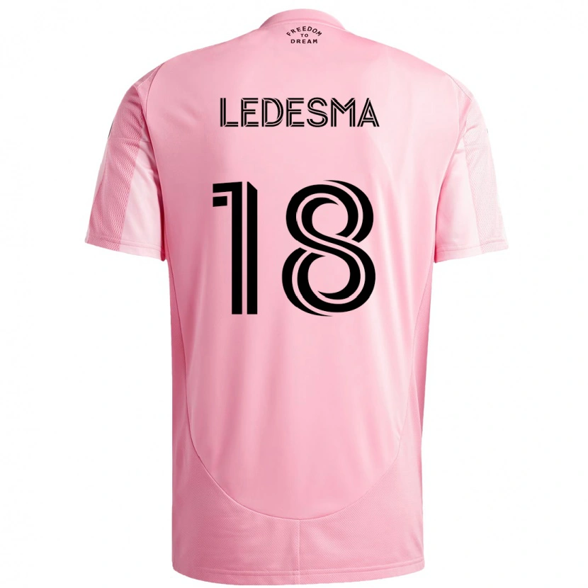 Danxen Kinderen Santiago Ledesma #18 Roze Zwart Thuisshirt Thuistenue 2025/26 T-Shirt