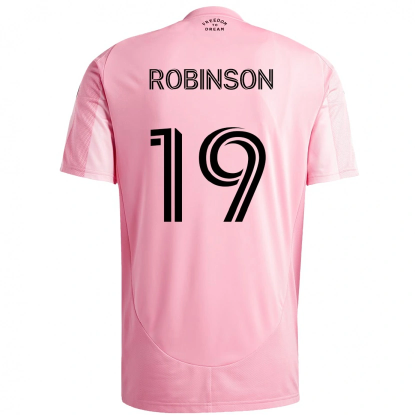Danxen Kinderen Robbie Robinson #19 Roze Zwart Thuisshirt Thuistenue 2025/26 T-Shirt