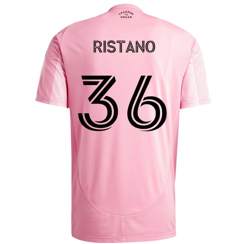 Danxen Kinderen Alejo Ristano #36 Roze Zwart Thuisshirt Thuistenue 2025/26 T-Shirt