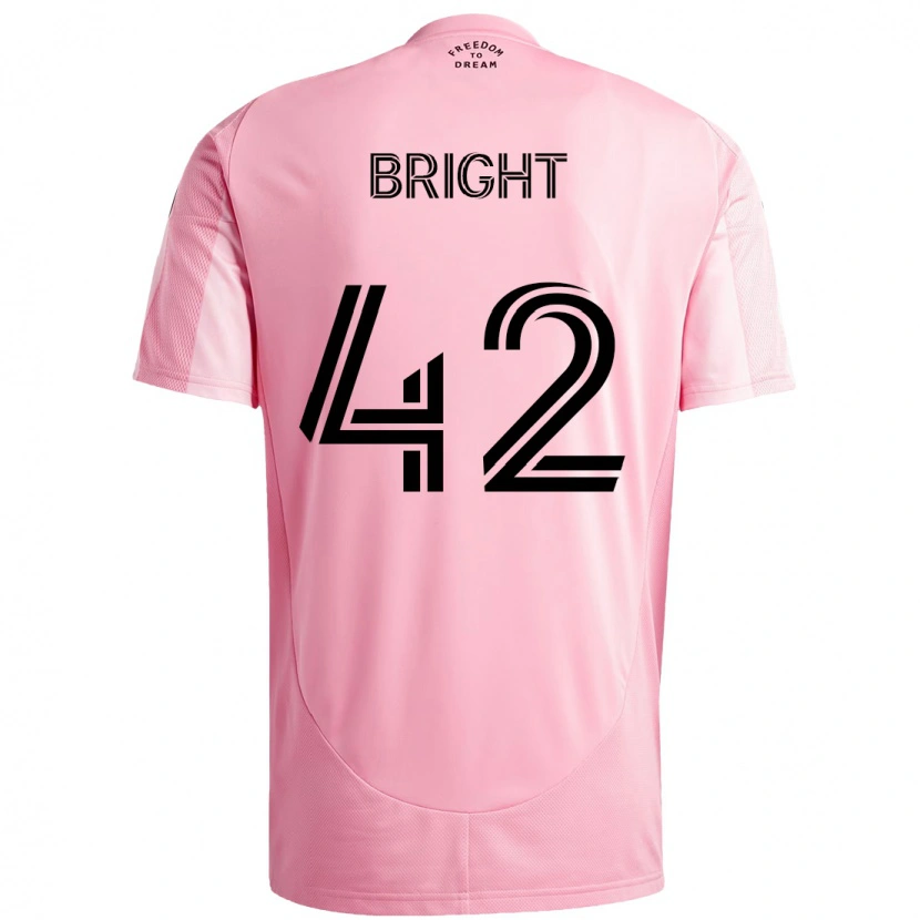 Danxen Kinderen Yannick Bright #42 Roze Zwart Thuisshirt Thuistenue 2025/26 T-Shirt