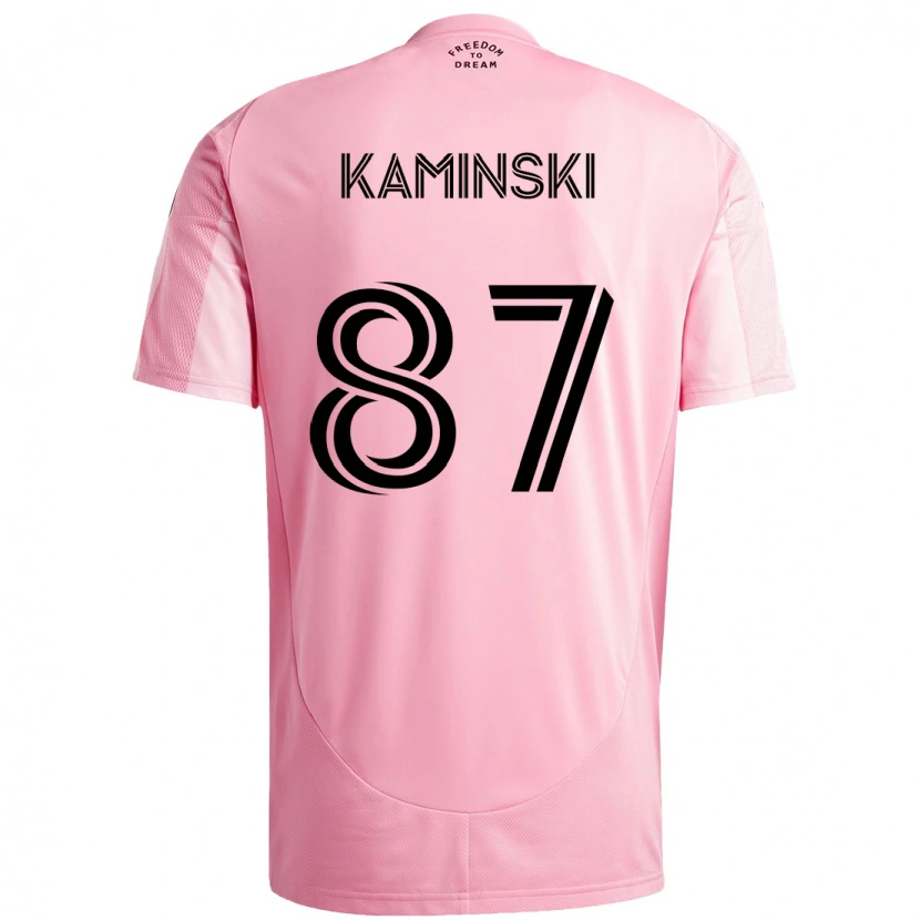 Danxen Kinderen Brett Kaminski #87 Roze Zwart Thuisshirt Thuistenue 2025/26 T-Shirt