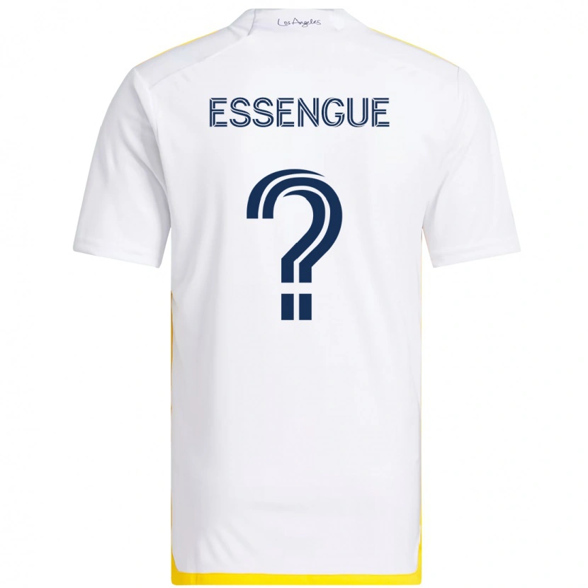 Danxen Kinderen Ascel Essengue #0 Wit Geel Thuisshirt Thuistenue 2025/26 T-Shirt