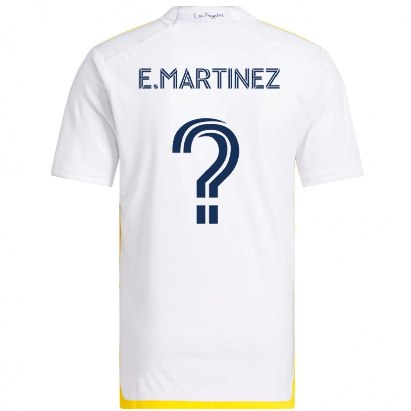 Danxen Kinderen Enrique Martinez #0 Wit Geel Thuisshirt Thuistenue 2025/26 T-Shirt