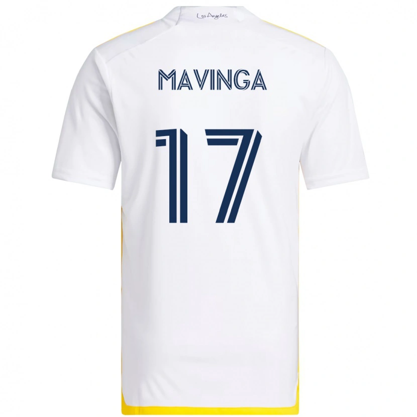 Danxen Kinderen Chris Mavinga #17 Wit Geel Thuisshirt Thuistenue 2025/26 T-Shirt