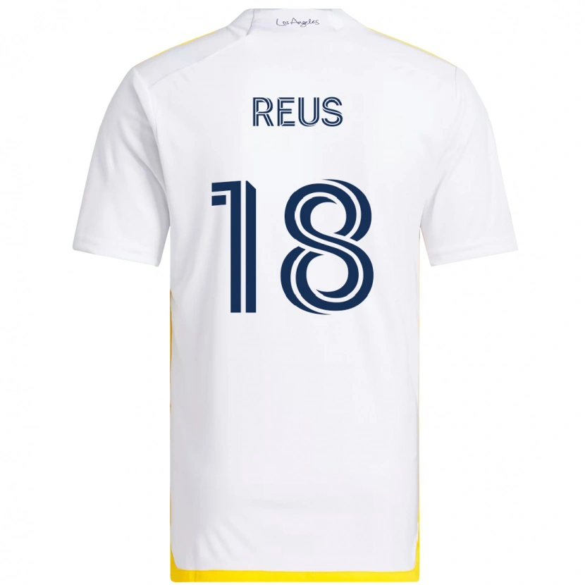 Danxen Kinderen Marco Reus #18 Wit Geel Thuisshirt Thuistenue 2025/26 T-Shirt