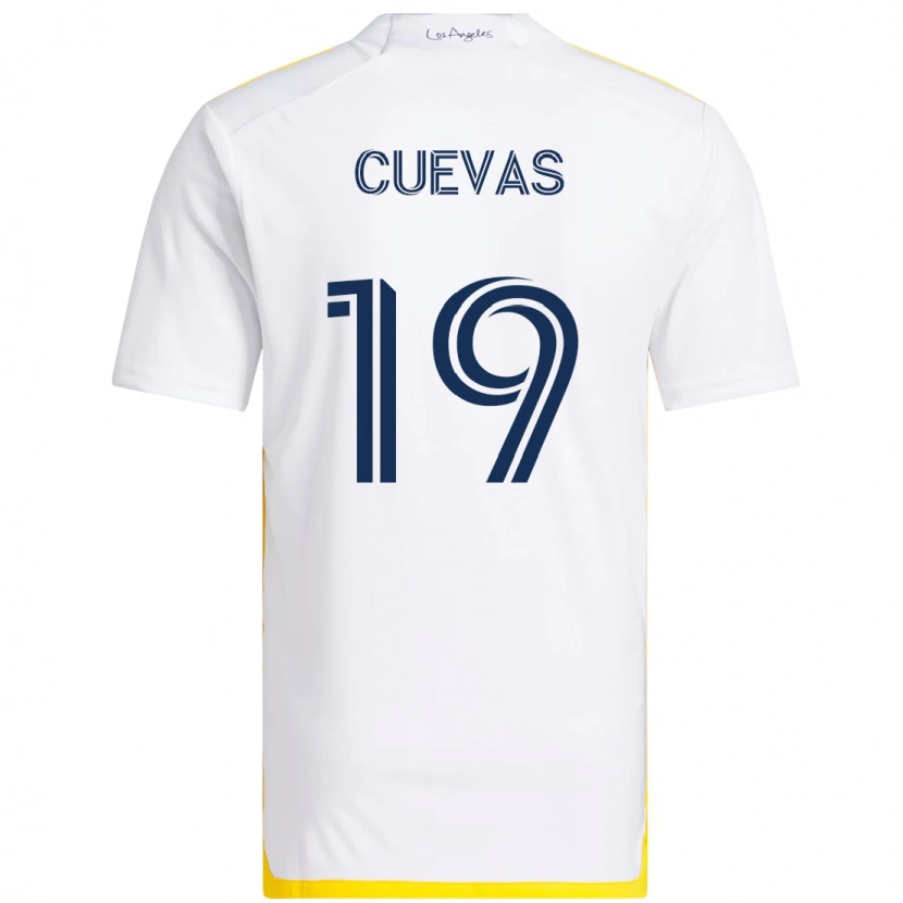 Danxen Kinderen Mauricio Cuevas #19 Wit Geel Thuisshirt Thuistenue 2025/26 T-Shirt