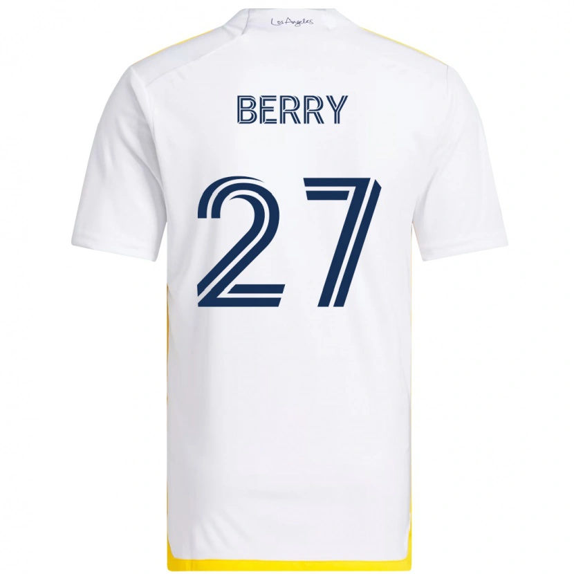 Danxen Kinderen Miguel Berry #27 Wit Geel Thuisshirt Thuistenue 2025/26 T-Shirt