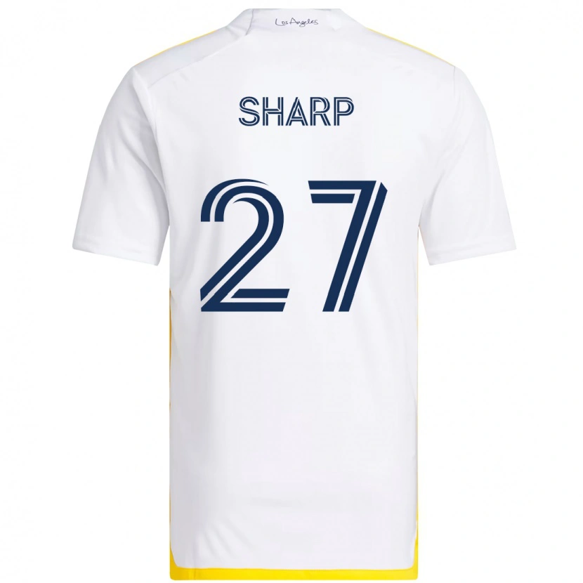 Danxen Kinderen Billy Sharp #27 Wit Geel Thuisshirt Thuistenue 2025/26 T-Shirt